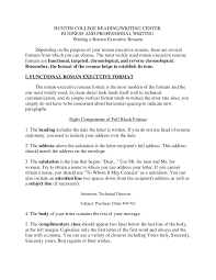 The united states postal service shows that the attention line should always go at the top of the address instructions. Roman Executive Resume Format Writing