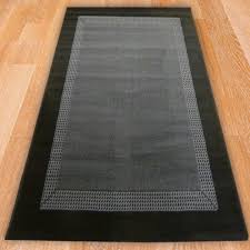 black solid border rug carpet runners uk