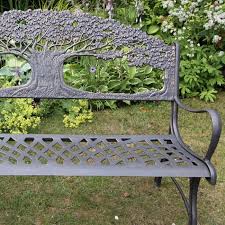 100 Cast Iron Garden Bench With Tree
