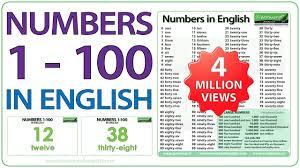 numbers 1 100 in english you
