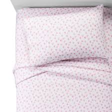 Pillowfort Hearts Cotton Sheet Set Light Pink Twin Vip Outlet