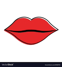 women lips cartoon kiss patch design