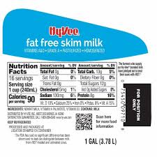 fat free skim milk smartlabel