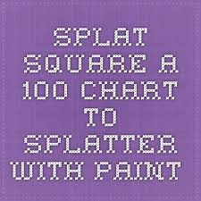 Splat Square A 100 Chart To Splatter With Paint 100th