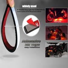 Shop For Tsialee Motorcycle Led Tail Light Strip For License Plate Brake Stop Turn Signal Light Strip 9led 8 Flexible Third Brake Light For Motorbikes Harley Davidson Atv Scooters At Wholesale Price