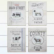 farm animals and sayings canvas wall