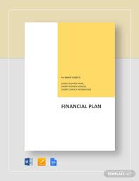 Financial Plan 11 Examples Format