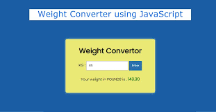 simple weight converter using