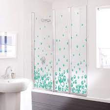 shower doors stained glass window