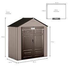 7 Ft W X 8 Ft D Plastic Storage Shed