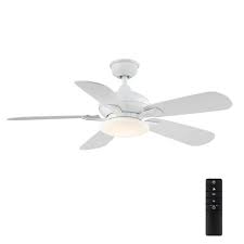 Get free shipping on qualified white, indoor ceiling fans with lights or buy online pick up in store today in the lighting department. Home Decorators Collection Benson 44 In Led White Ceiling Fan With Light And Remote Control Yg654 Wh The Home Depot