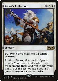 At first, i wasn't gonna touch it, but with everyone talking about it, i figured i might as. Ajani S Influence Core Set 2019 M19 282 Scryfall Magic The Gathering Search