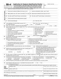 ss 4 forms requesting an employer id