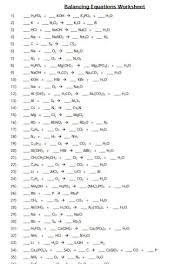 19 Sample Balancing Chemical Equations