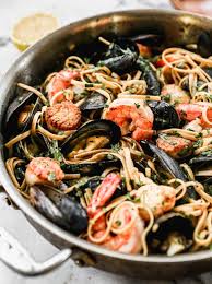 seafood pasta wellplated com