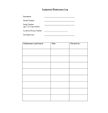 Don't forget to use the frequency key at the bottom of the sheet to add task frequency that suits you and to also fill in who completed the sheet and when. 40 Equipment Maintenance Log Templates Templatearchive
