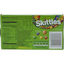 skittles sour candy theater box 3 2 oz