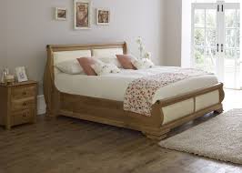 The Amalfi Luxury Leather Sleigh Bed
