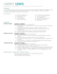 Resume Samples For Caregiver Kliqplan Com