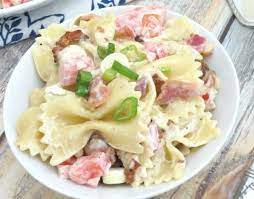 Bacon Bowtie Pasta Salad Recipe Get Ready For Summer Bbqs Thrifty  gambar png