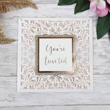 Check spelling or type a new query. Amazon Com Laser Cut Square Wedding Invitations With Envelopes Do It Yourself Stationery Square Glitter Rose Gold Elegant You Re Invited Kit Pre Printed Sample Handmade
