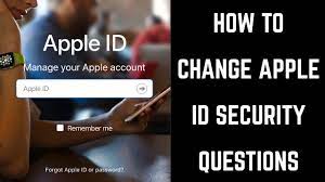change apple id security questions