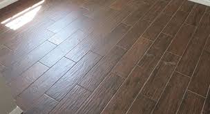 apply grout on wood look tile floor