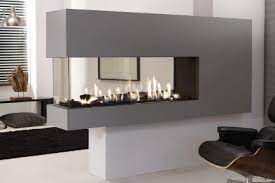 3 Sided Modern Fireplaces