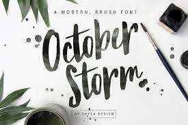 ️ this font has been downloaded 5,000+ times. Modern Brush Font October Storm 15471 Script Font Bundles Brush Font Best Script Fonts Sign Fonts