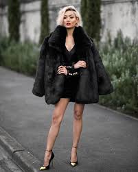 Faux Fur Coat Dress By Hausof