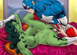 XXX Toon Oops: Captain America And She-Hulk Fuck in Their Free Time