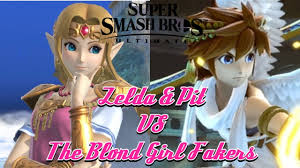 SSBU - Zelda & Pit vs The Blond Girl Fakers - YouTube