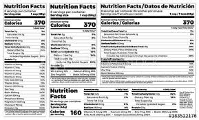 Nutrition Facts Label Design Template For Food Content