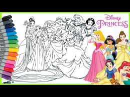 Ariel rapunzel pangeran gambar png. Disney Princesses Coloring Page Compilations Mewarnai Princess Disney Compilation Myhobbyclass Com