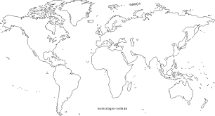 Umrisse der welkarte mit staatsgrenzen, schwarzweis. Weltkarte Landkarte Aller Staaten Der Welt Politische Karte