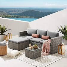 Rattan Garden Furniture Corner Sofa Set