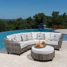 outdoor wicker curved sectional
