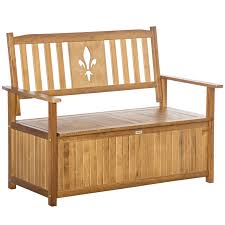 Outsunny 2 Seater Wood Garden Storage