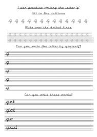 52 alphabet handwriting practice pages. Handwriting Sheets A T Lead In Lines Pre Cursive Teaching Resources