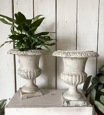 Small Vintage French Style Urns
