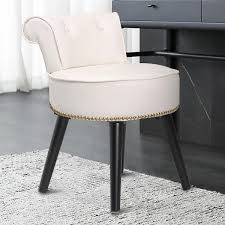 veikous off white vanity chair wood