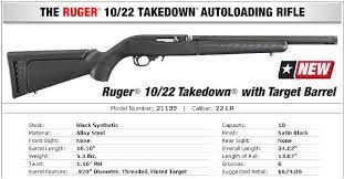 22 takedown with threaded target barrel