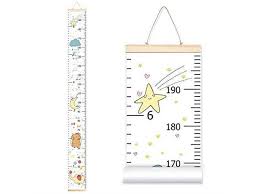 Sylfairy Growth Chart For Boys Girls Kids Wall Ruler Height Ruler For Children Removable Height Chart Cartoon Growth Ruler Measuring Kids Height Wall