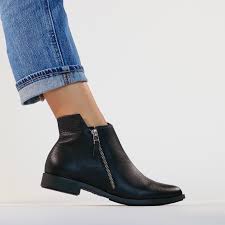 Women's black leather chelsea boots on a white background. Women S Sabrina Black Ankle Boots By Bernard De Wulf