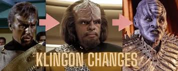 why did klingons appearance change
