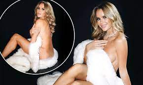 Amanda Holden, 51, poses completely NAKED covering her modesty with a white  fur blanket | Daily Mail Online