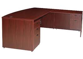 Individually custom made they are expertly hand crafted with a wide variety storage option, wood l shaped corner pedestal desk (mahogany) | akd furniture. Mahogany Bow Front L Shape Desk Ofco Office Furniture