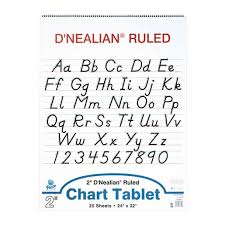 Dnealian Chart Tablet 25 Sheets