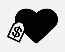 money label heart valentines day