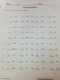 balancing equation practice worksheet